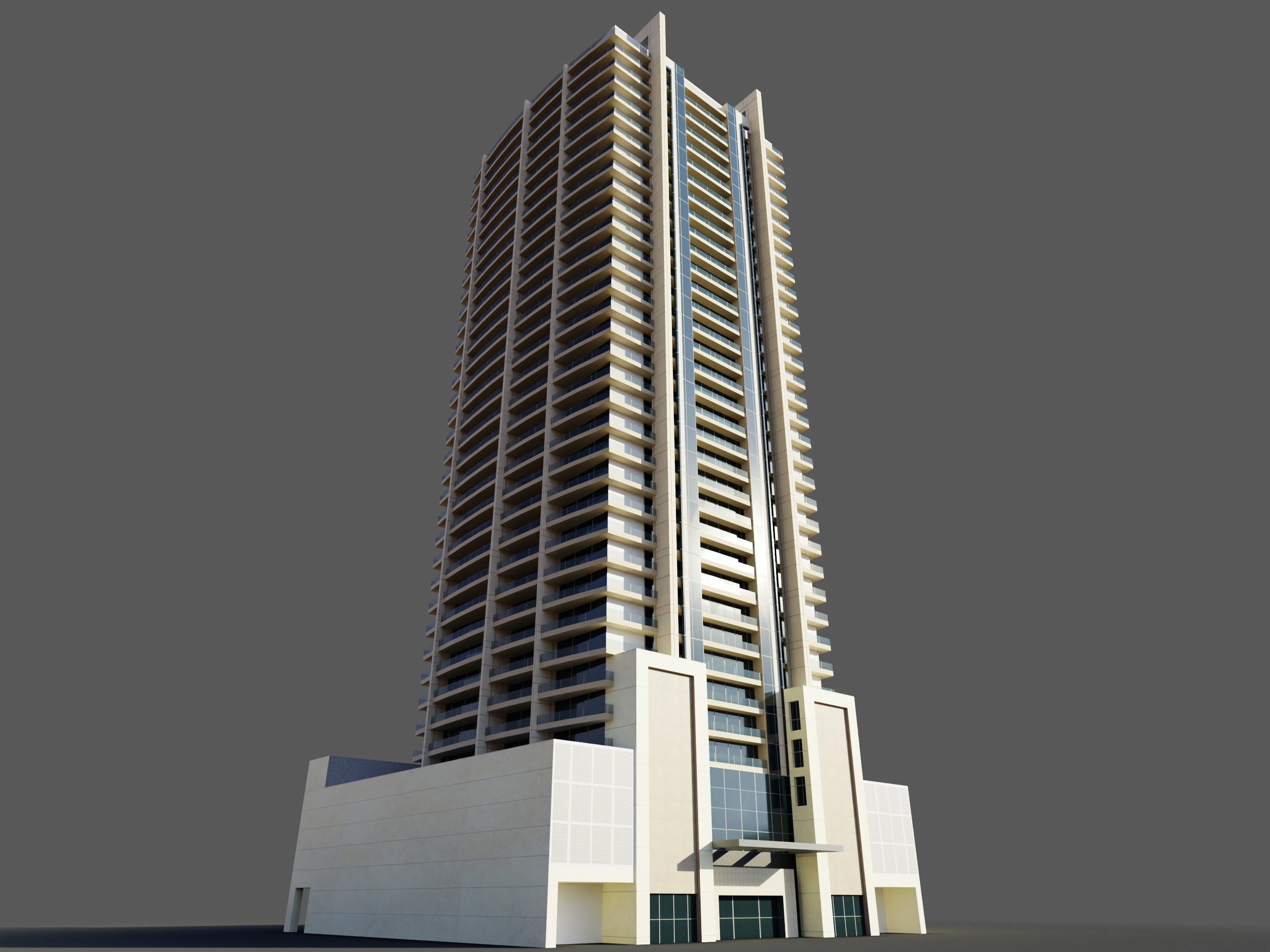 8 Boulevard Walk building - Dubai 3D model_5