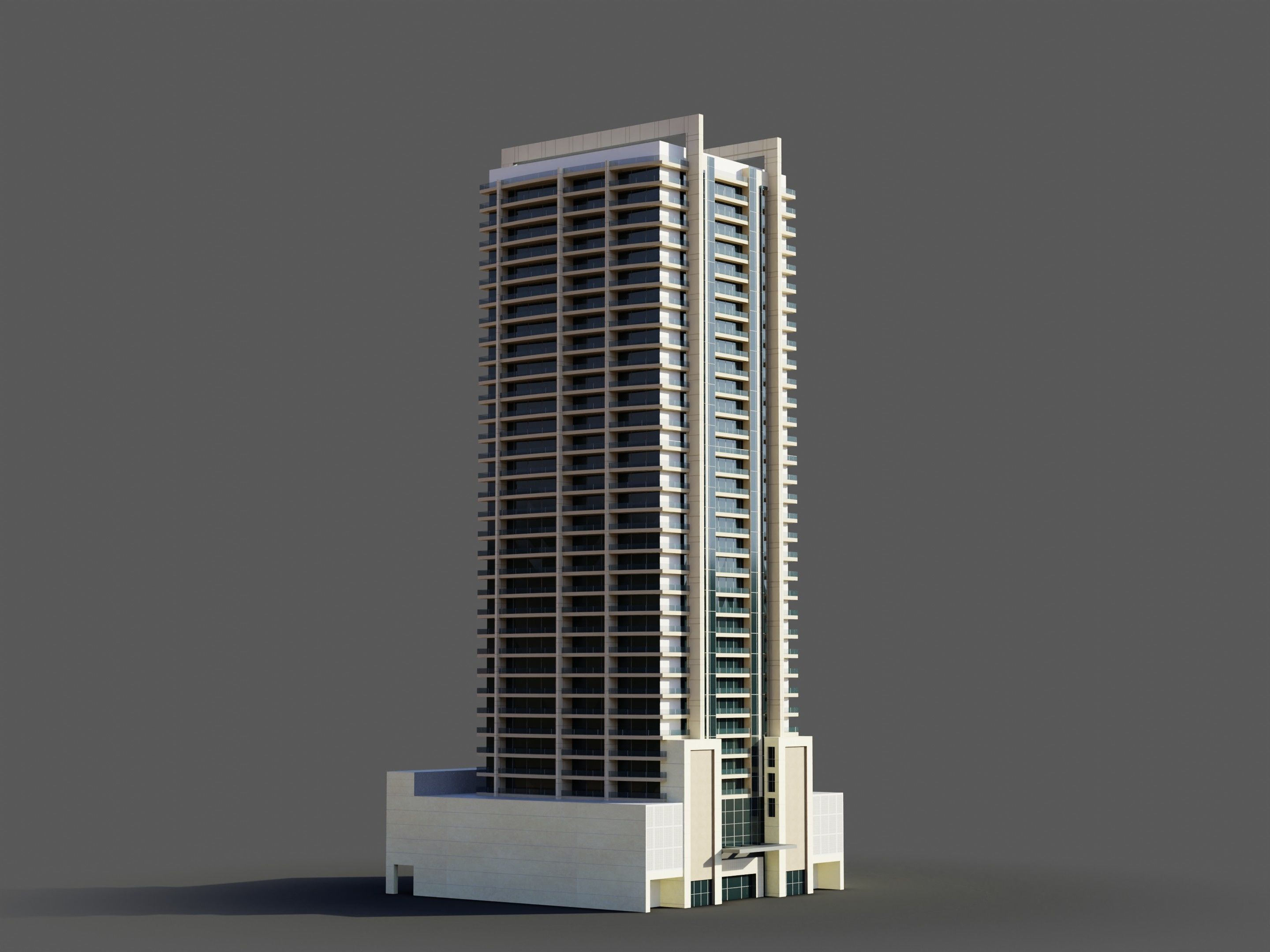 8 Boulevard Walk building - Dubai 3D model_1
