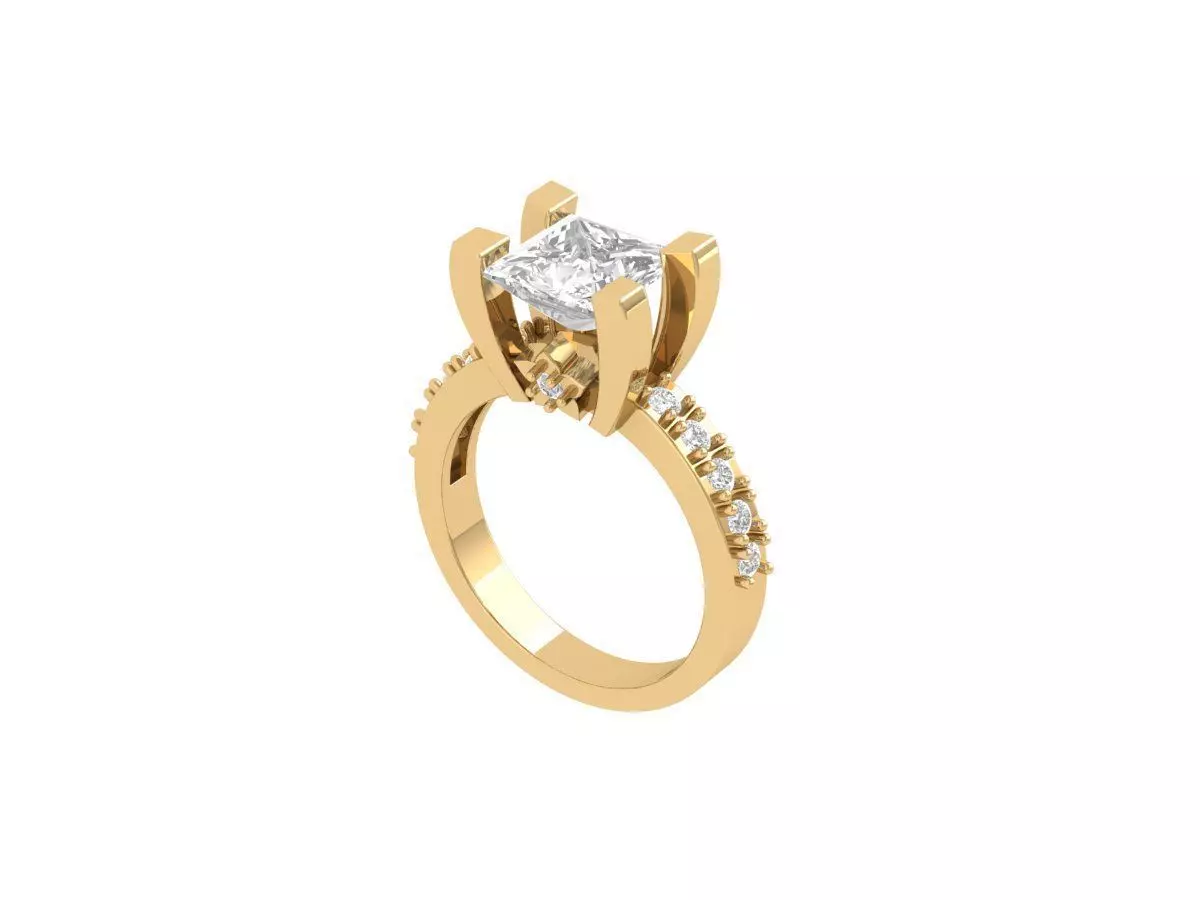 Princess Bridal Ring 3D print model
