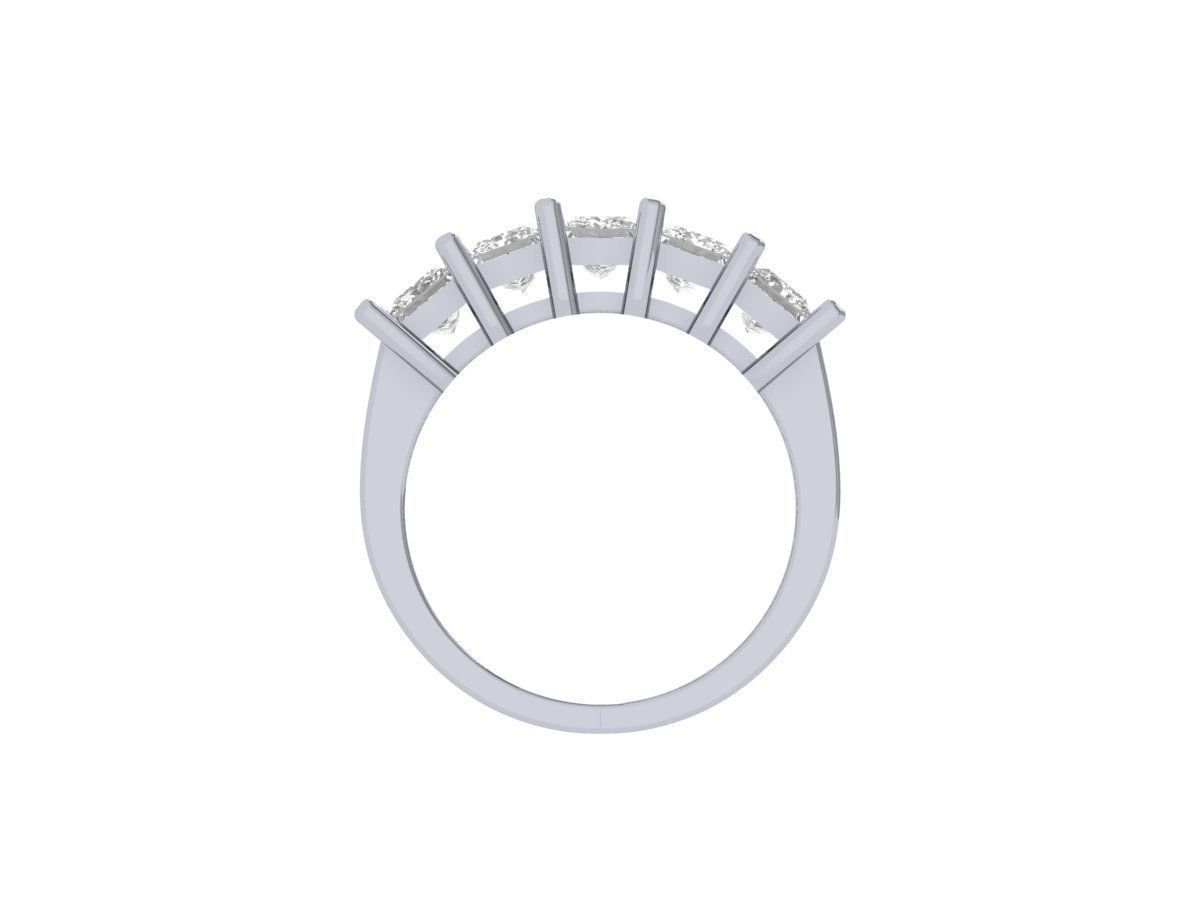 5 Stone Princess Band 3D print model_10
