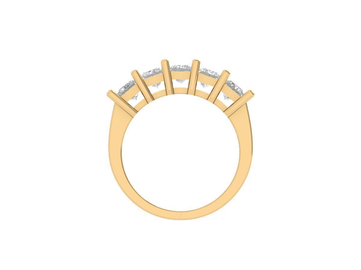 5 Stone Princess Band 3D print model_11