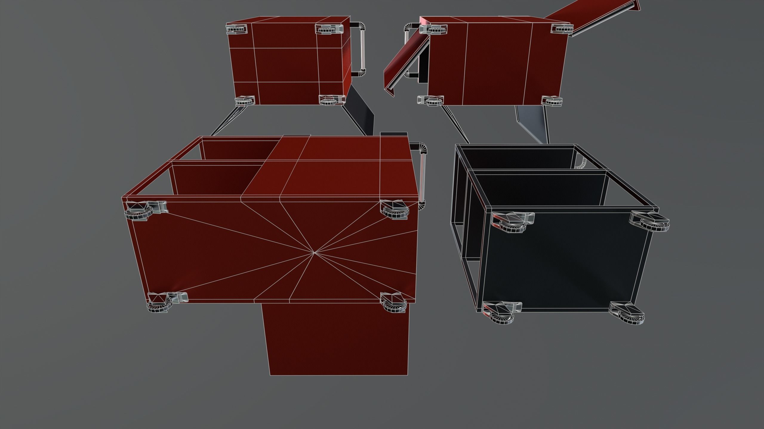 tool cabinet set Low-poly 3D model_15