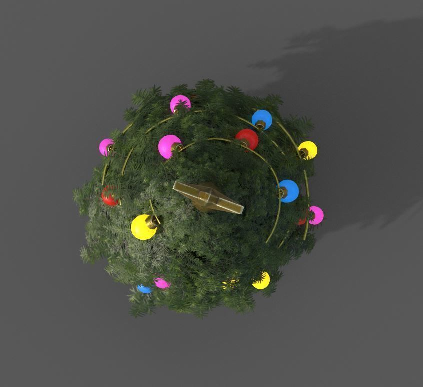 Chrismas Tree with decoration 3D model_7