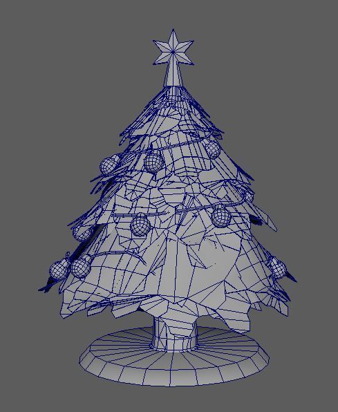 Chrismas Tree with decoration 3D model_8
