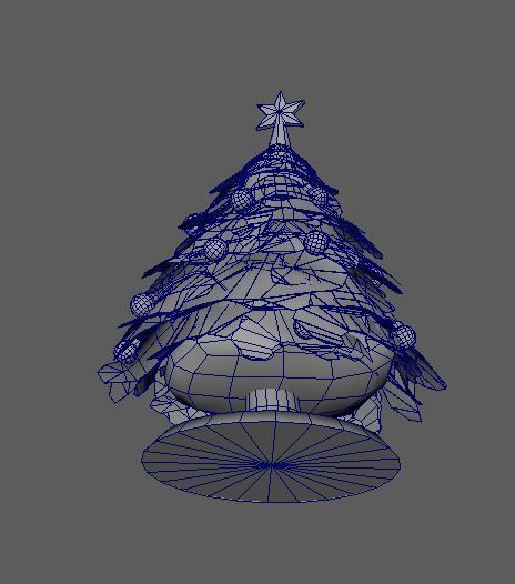 Chrismas Tree with decoration 3D model_11