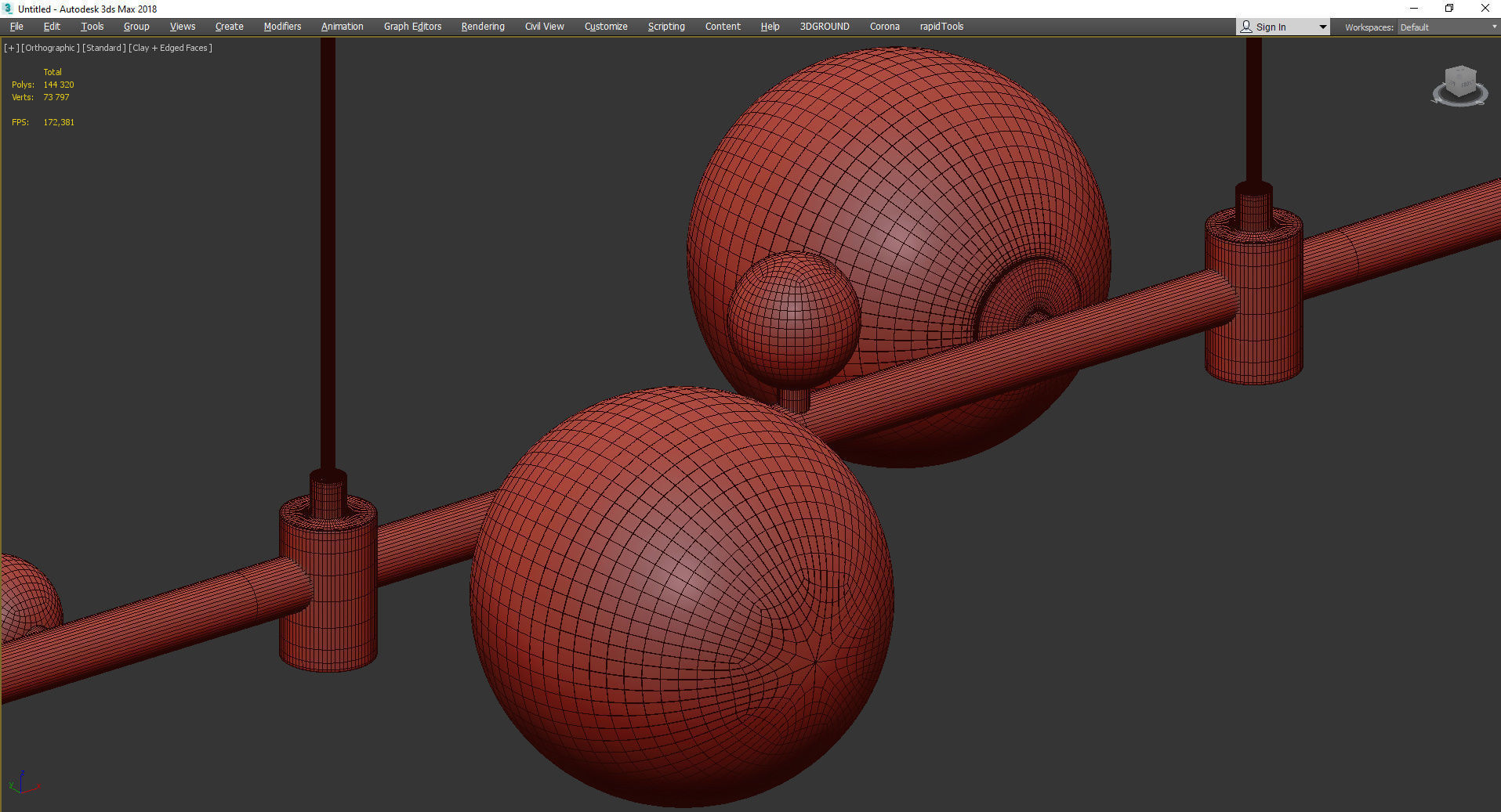 MAKE LINE CHANDELIER Low-poly 3D model_5