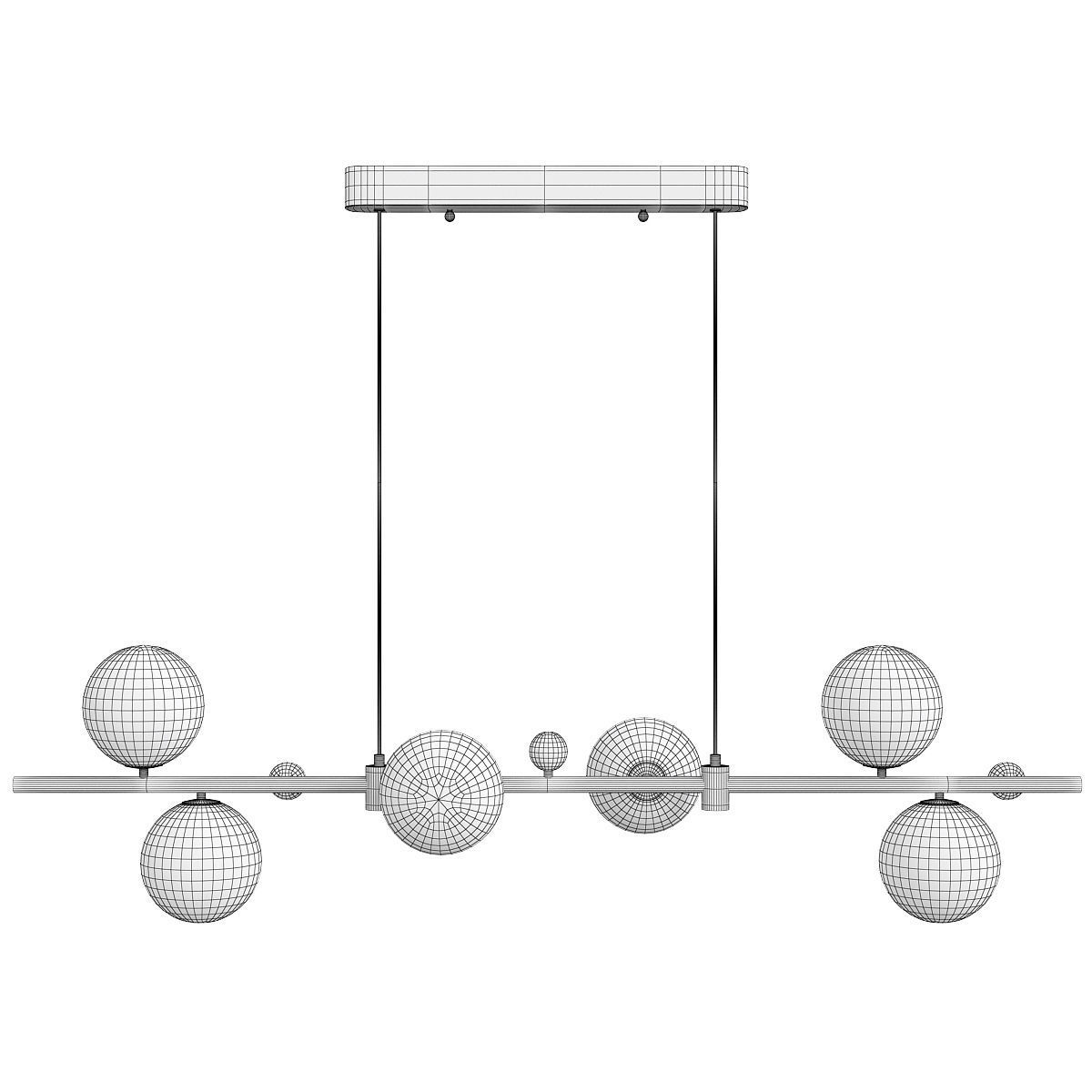 MAKE LINE CHANDELIER Low-poly 3D model_2