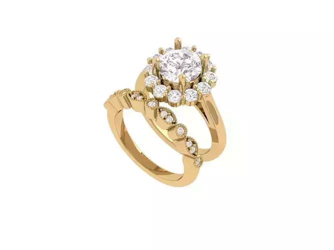 Solitaire-Ring-Bridal-Set