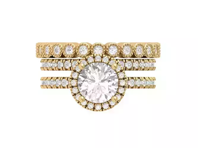 Solitaire-Ring-Bridal-Set