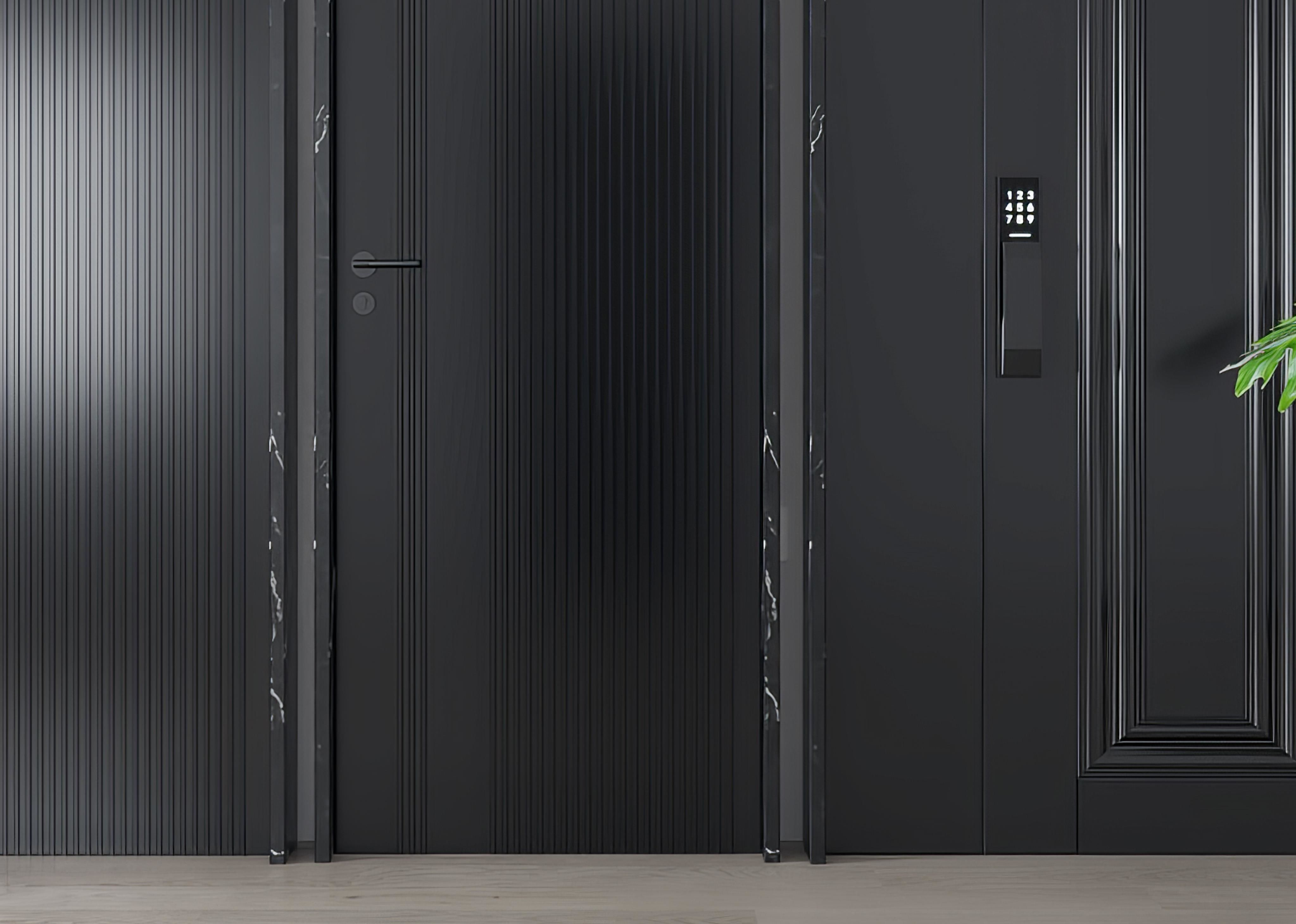 anti-theft Modern entry door 3D model_3