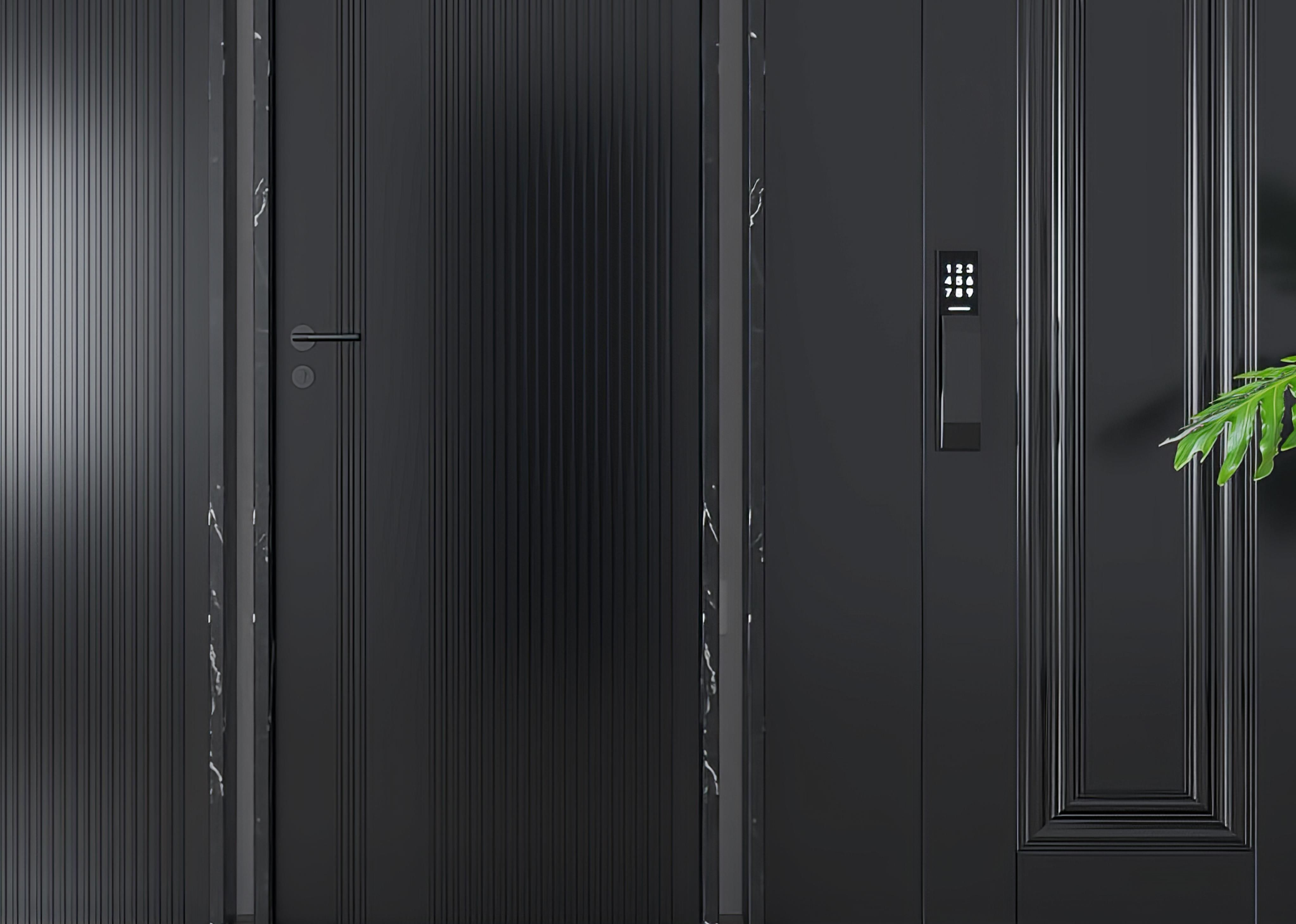 anti-theft Modern entry door 3D model_4
