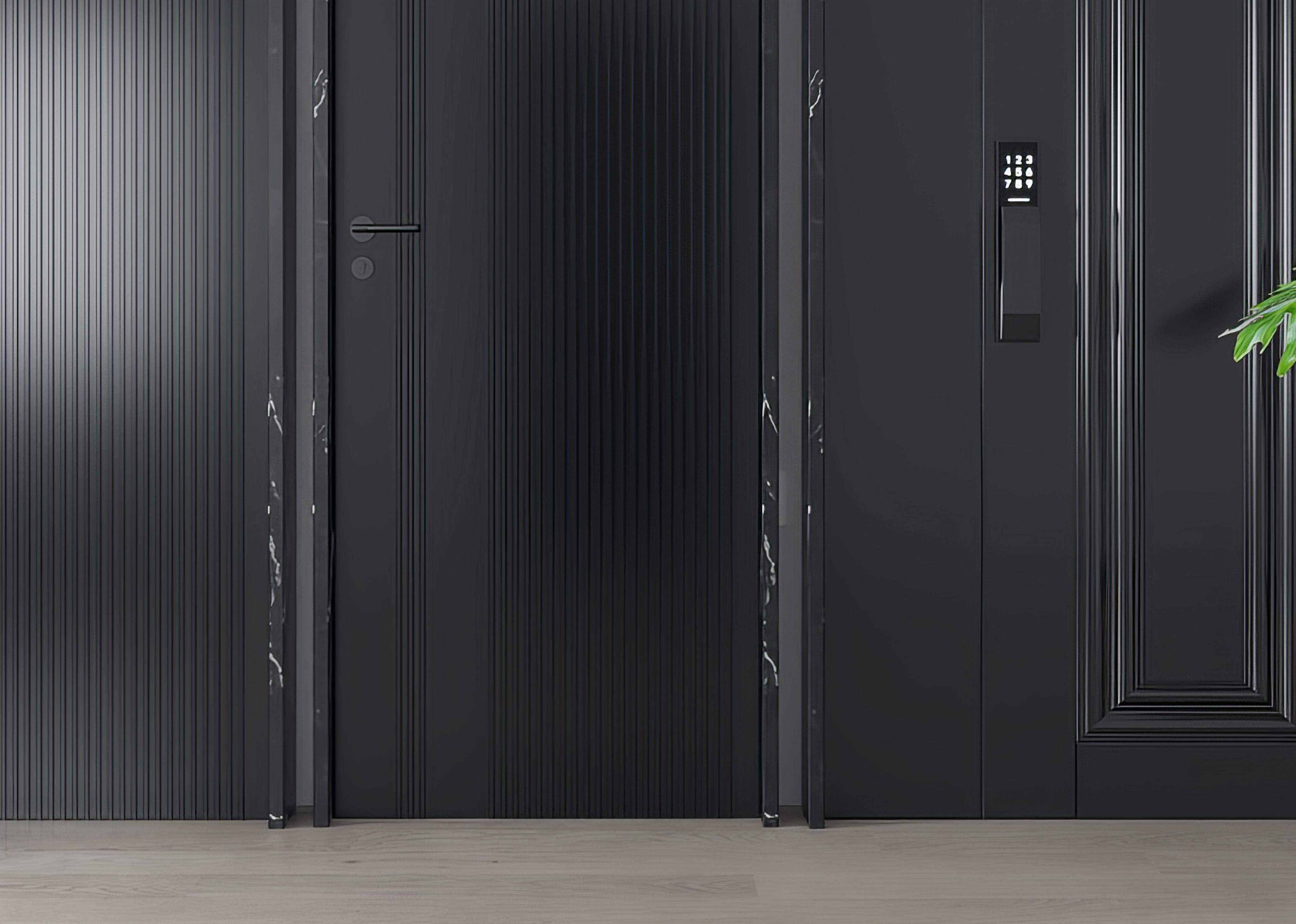 anti-theft Modern entry door 3D model_2