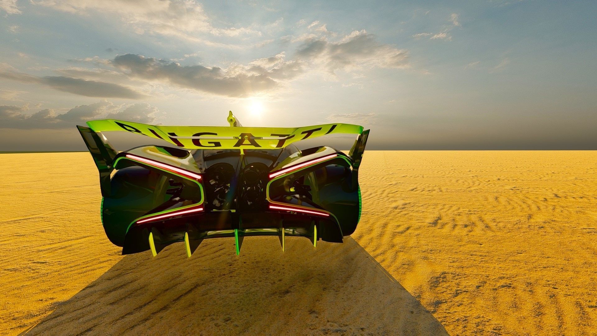 Bugatti 2023 3D model sports car Bugati Bolide  Low-poly 3D model_5