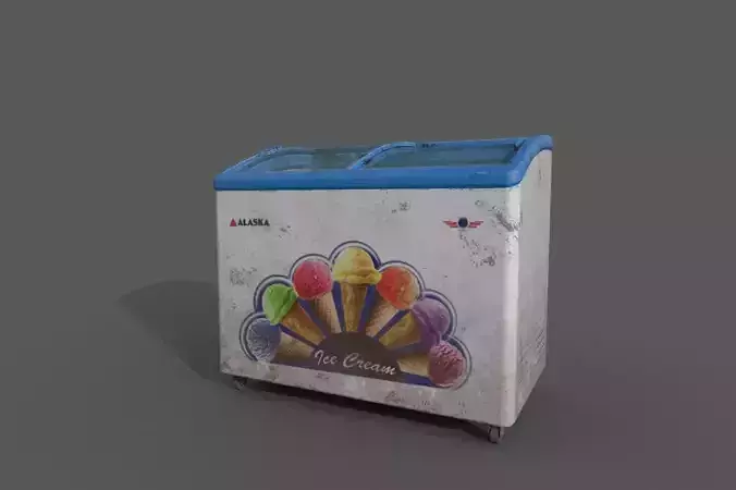 Used old aged cream freezer