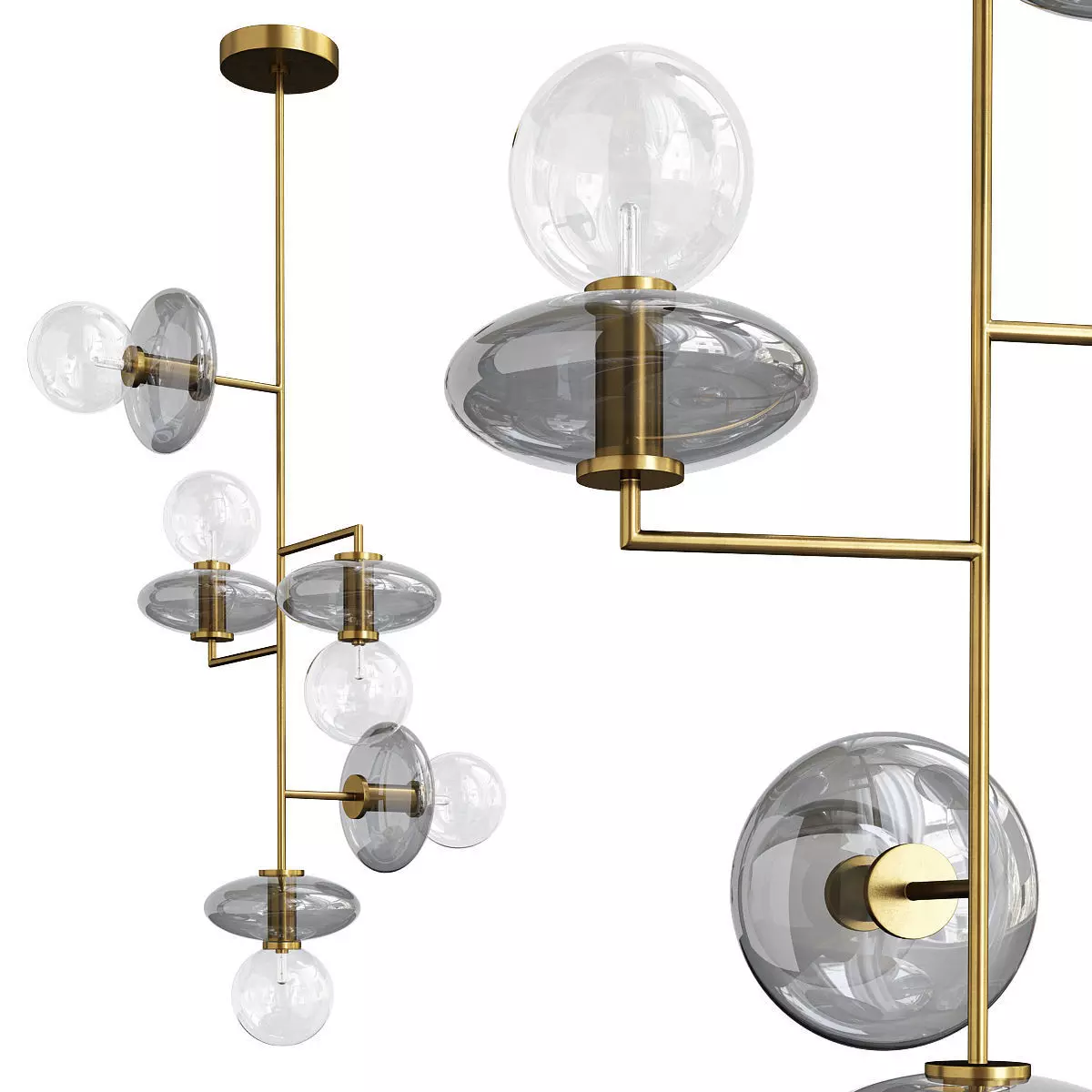Arteriors Pimpri Chandelier Low-poly 3D model_0