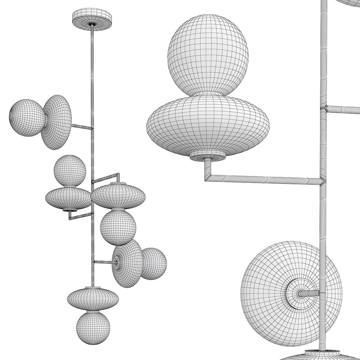 Arteriors Pimpri Chandelier Low-poly 3D model_1