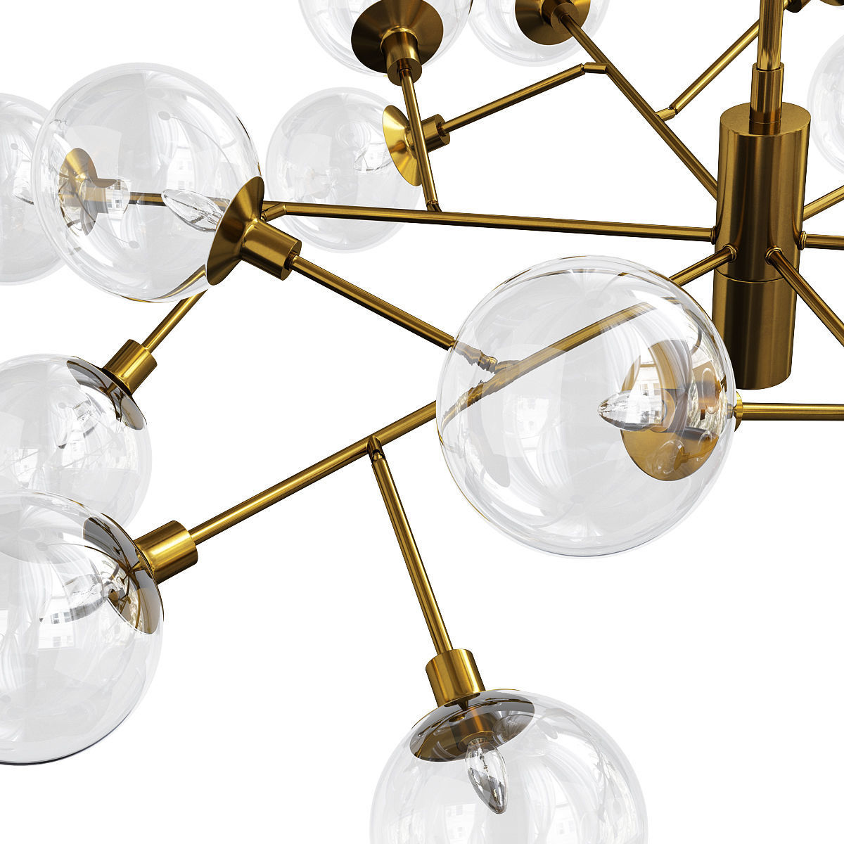 Four Hands Pellman Chandelier Low-poly 3D model_1