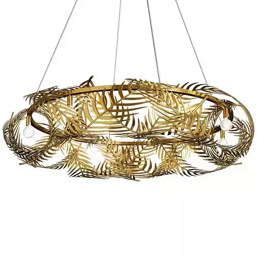 Aviva Stanoff for Currey Co Queenbee Palm Ring Chandelier