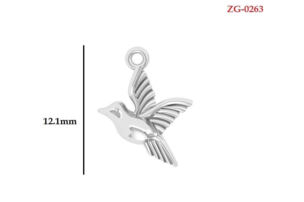 Sparrow Pendant 3D print model_11