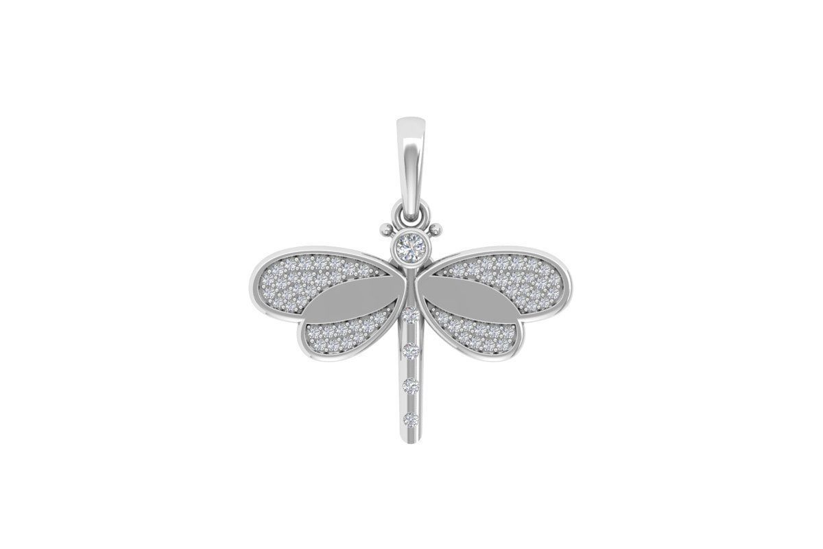 Butterfly Pendant 3D print model_3