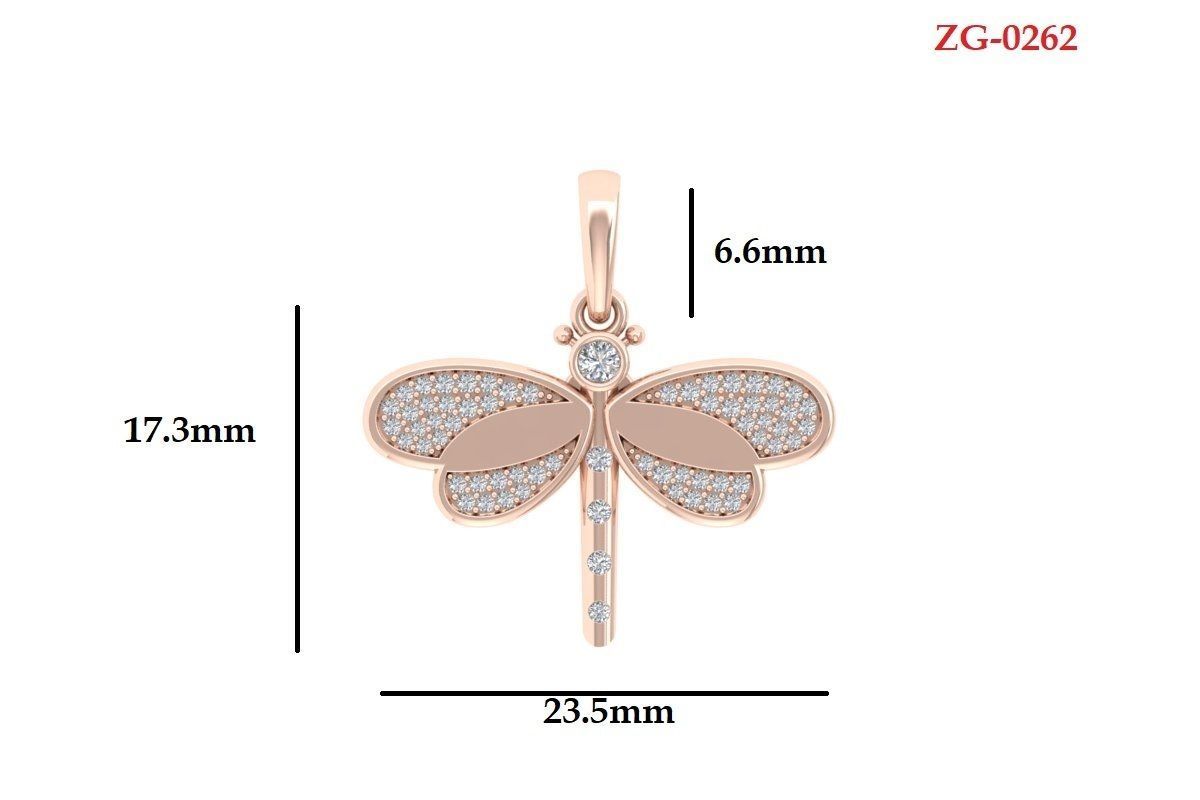 Butterfly Pendant 3D print model_6