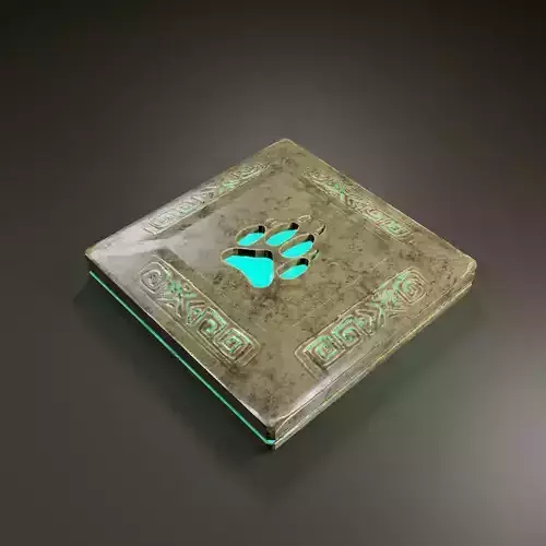 Stylized rock Plate Low Poly Game Ready