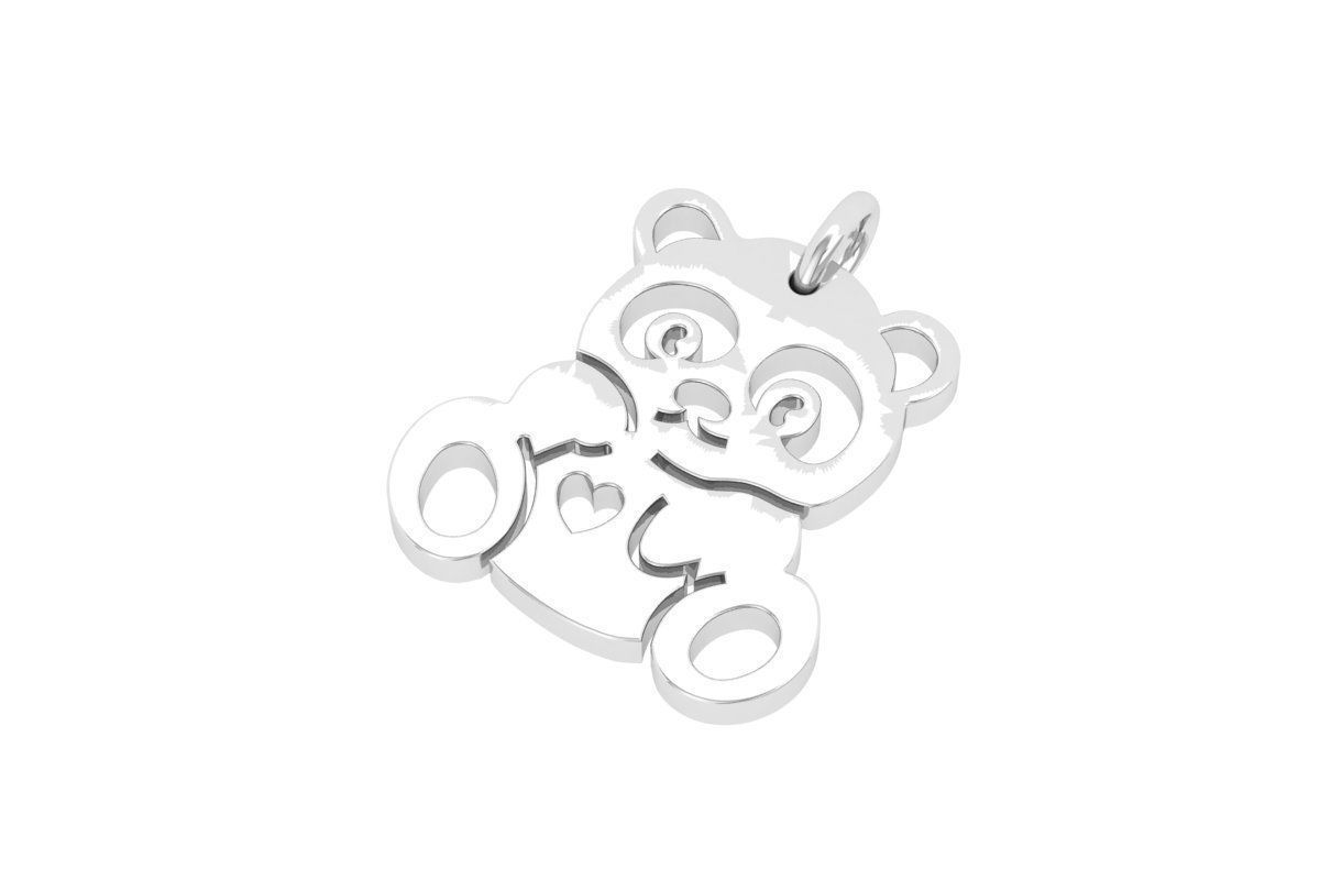 Panda Pendant 3D print model_5