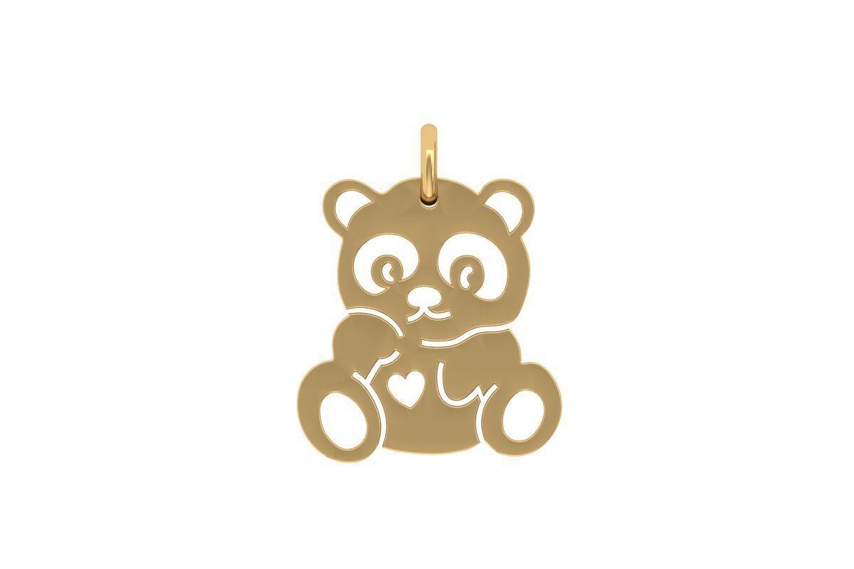 Panda Pendant 3D print model_2