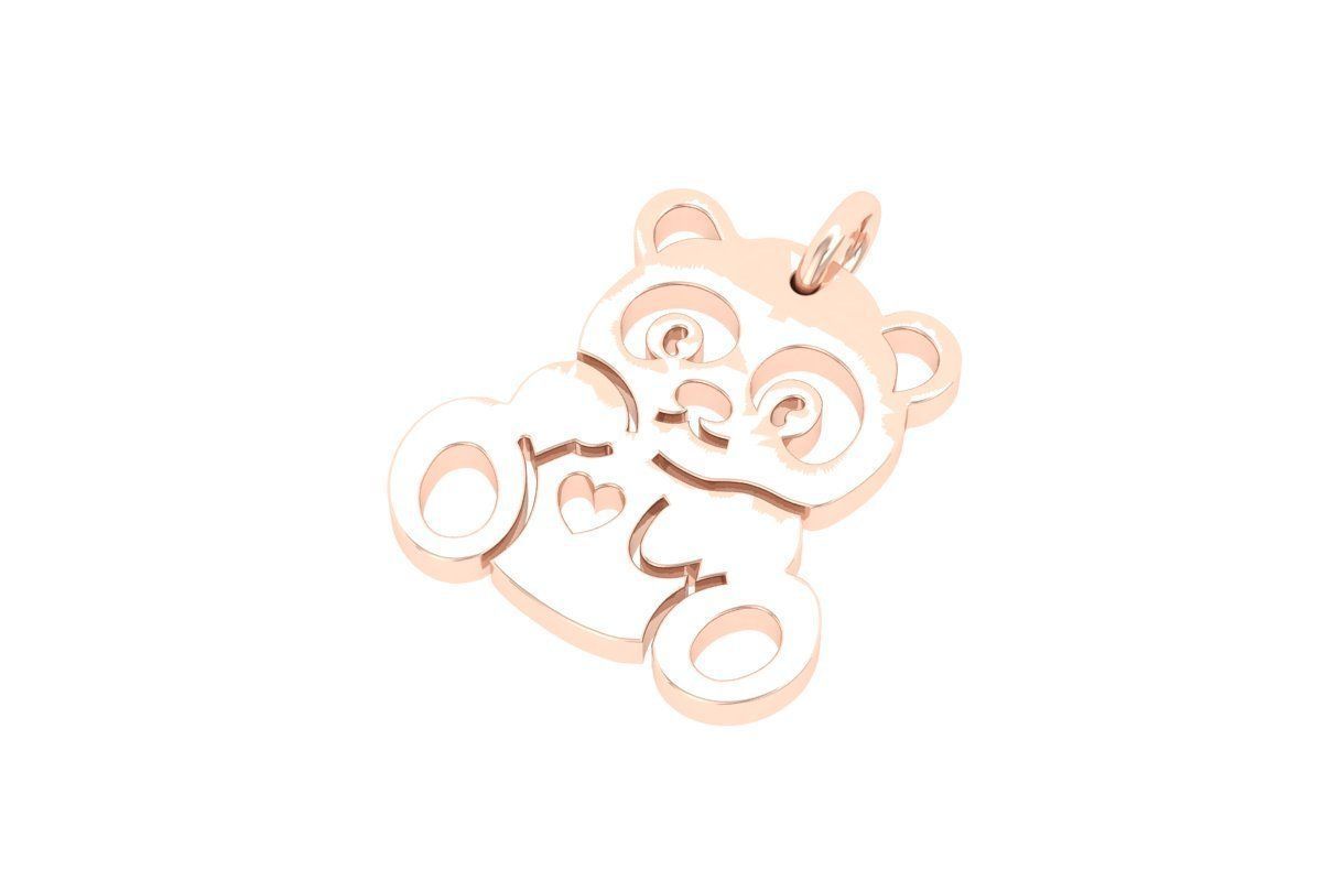 Panda Pendant 3D print model_4