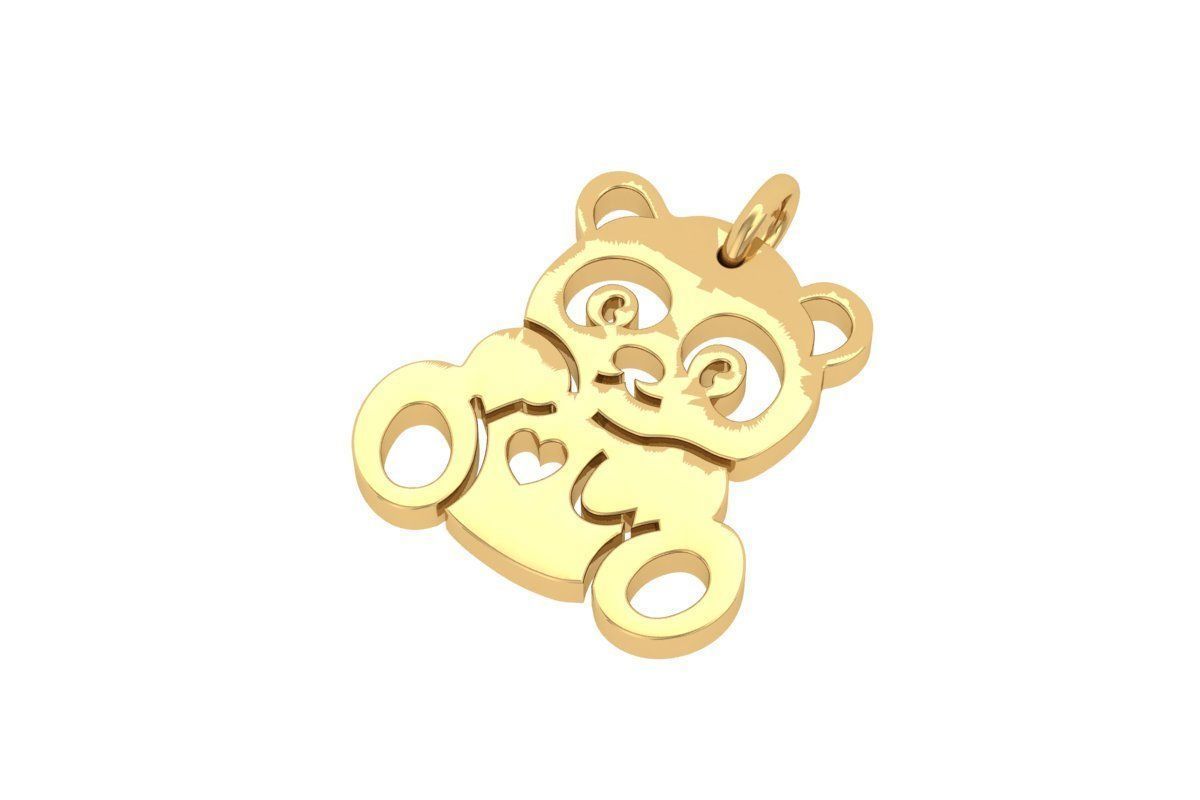 Panda Pendant 3D print model_6