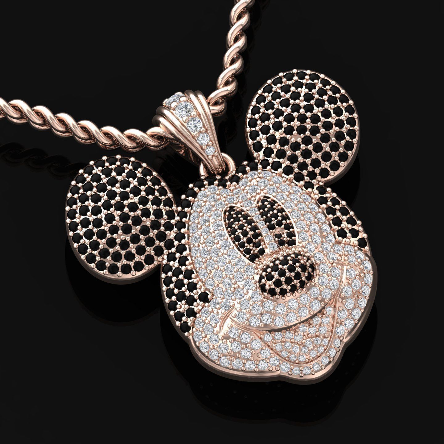 Miki Mouse Pendant 3D print model_6