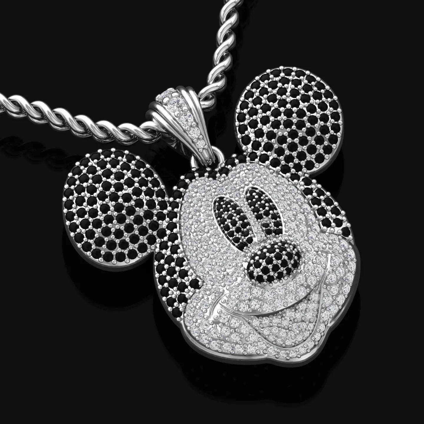 Miki Mouse Pendant 3D print model_0
