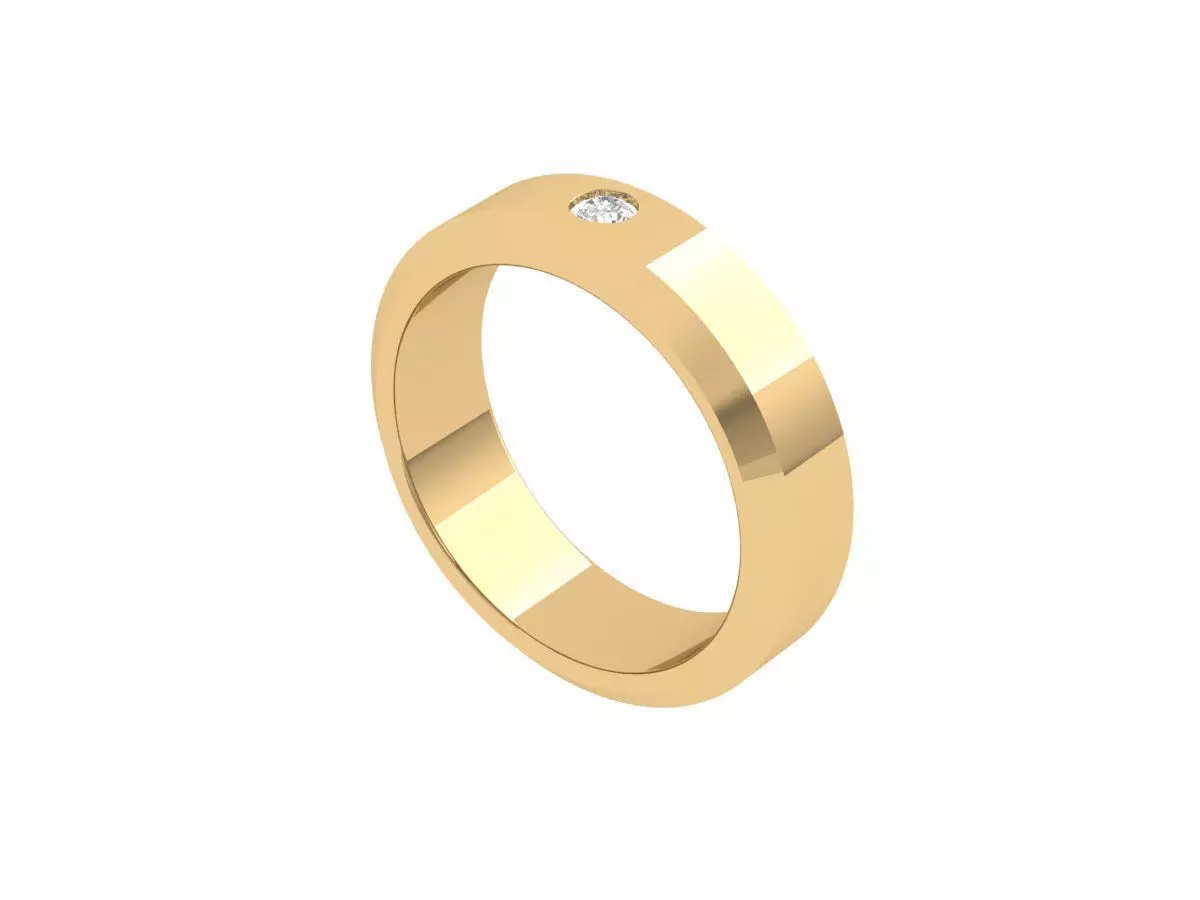 Single Stone Ring 3D print model