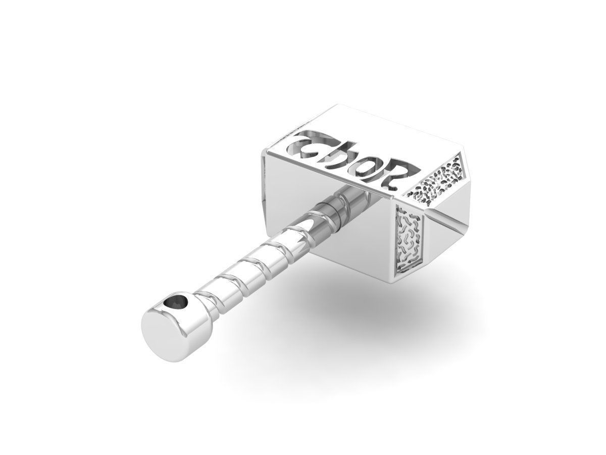 Thor Hammer Pandent 3D print model_5