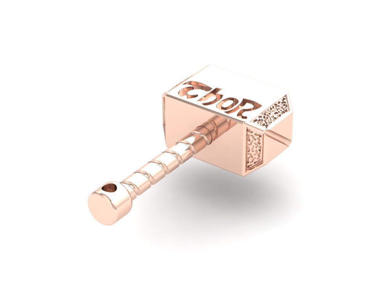 Thor Hammer Pandent 3D print model_1