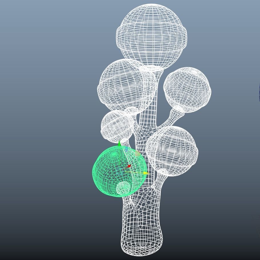 Candy trees cartoon Low-poly 3D model_4