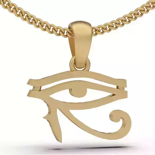 Eye of horus pendant silver gold printable jewelry 3D model