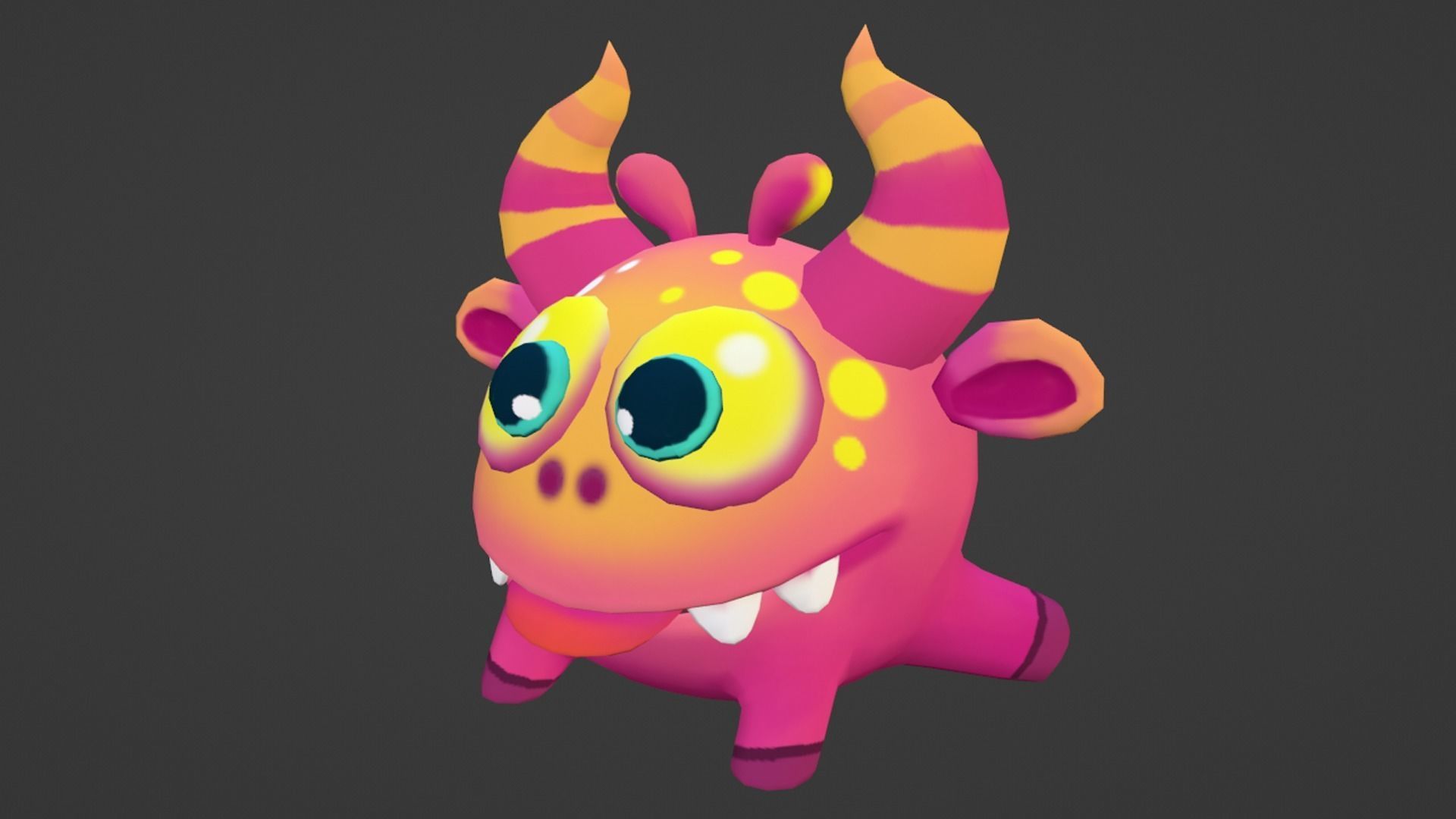 Cute Frog - Character Lowpolly Low-poly 3D model_14