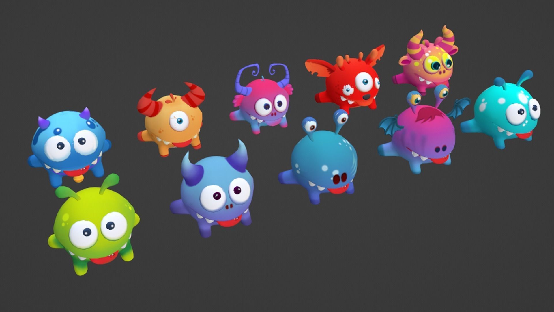 Cute Frog - Character Lowpolly Low-poly 3D model_1