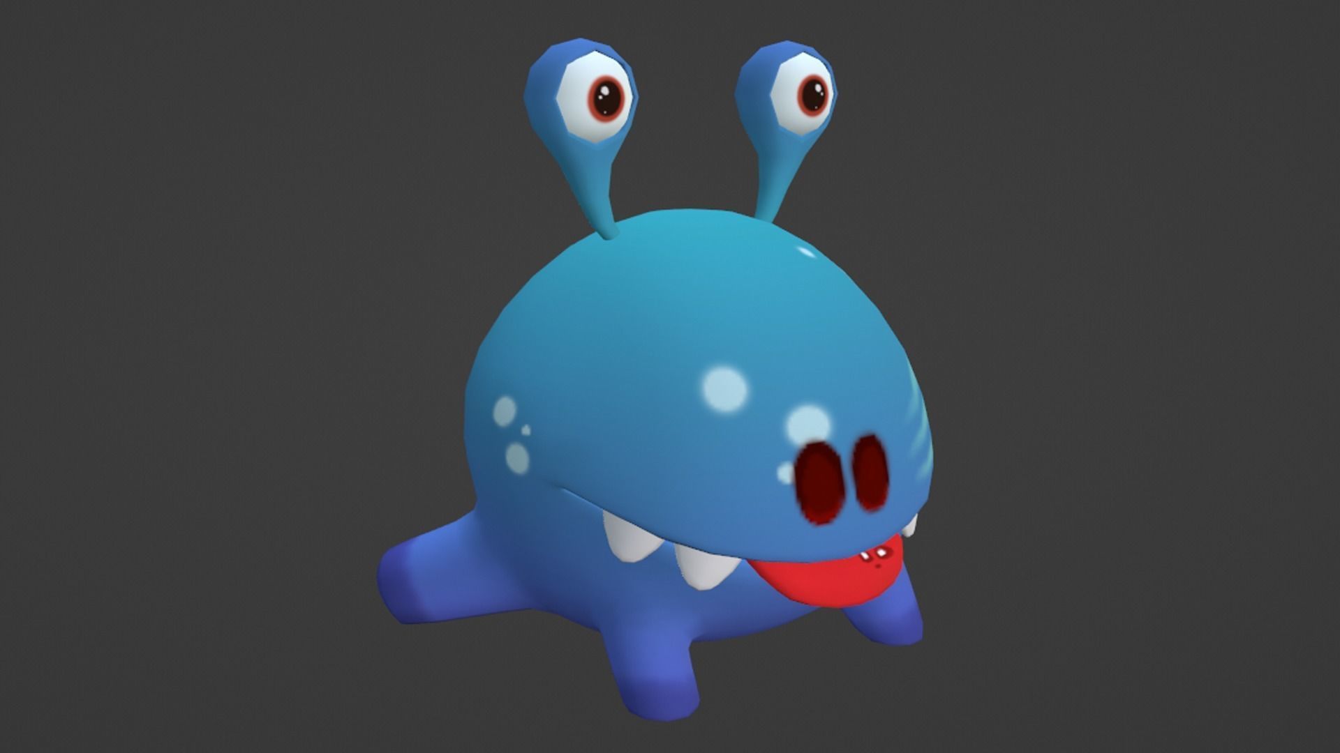 Cute Frog - Character Lowpolly Low-poly 3D model_7
