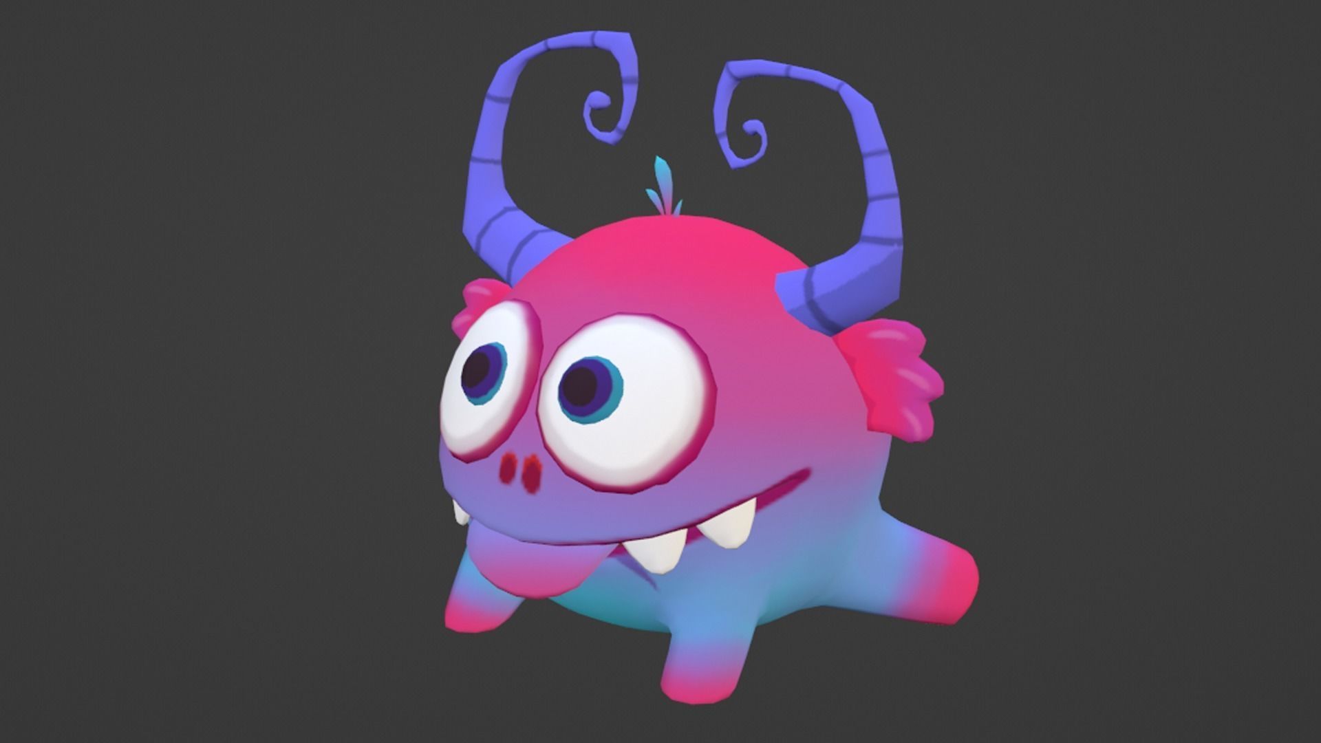 Cute Frog - Character Lowpolly Low-poly 3D model_12