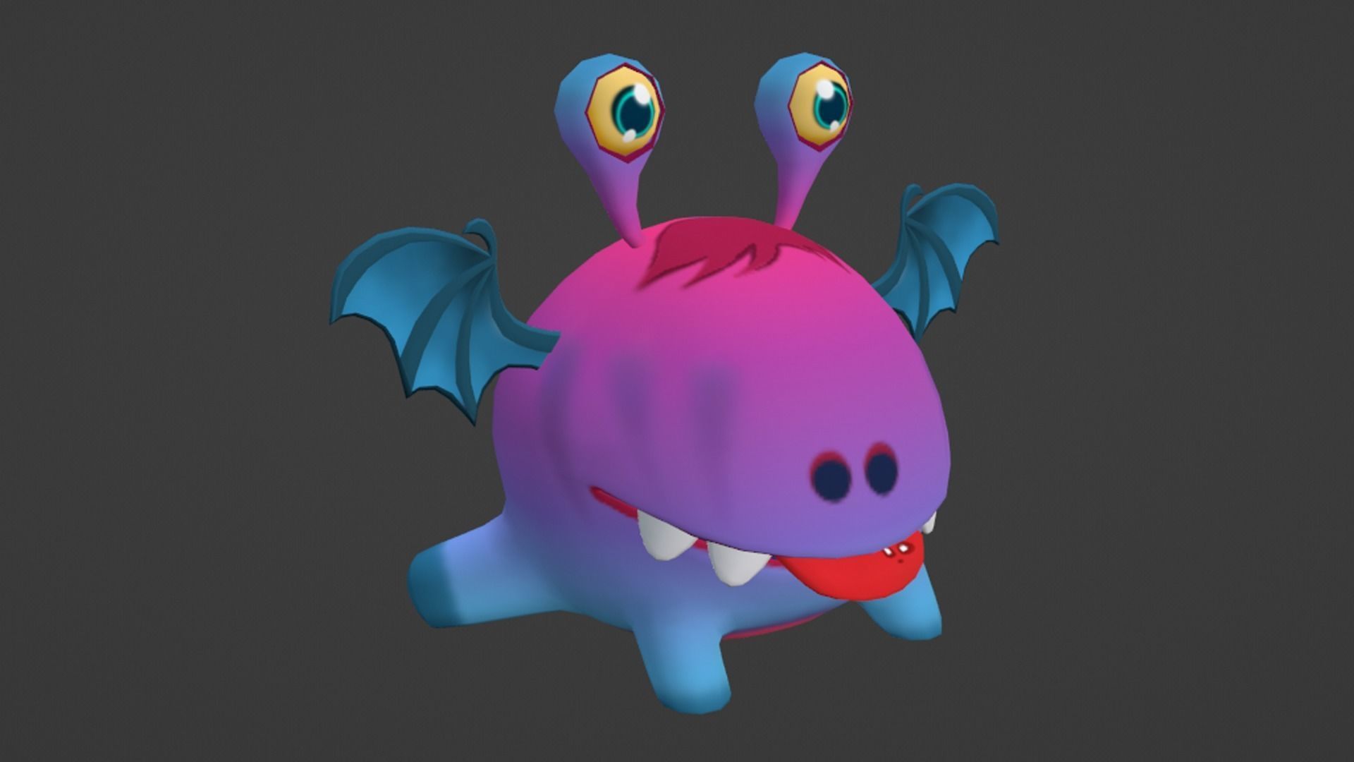 Cute Frog - Character Lowpolly Low-poly 3D model_8