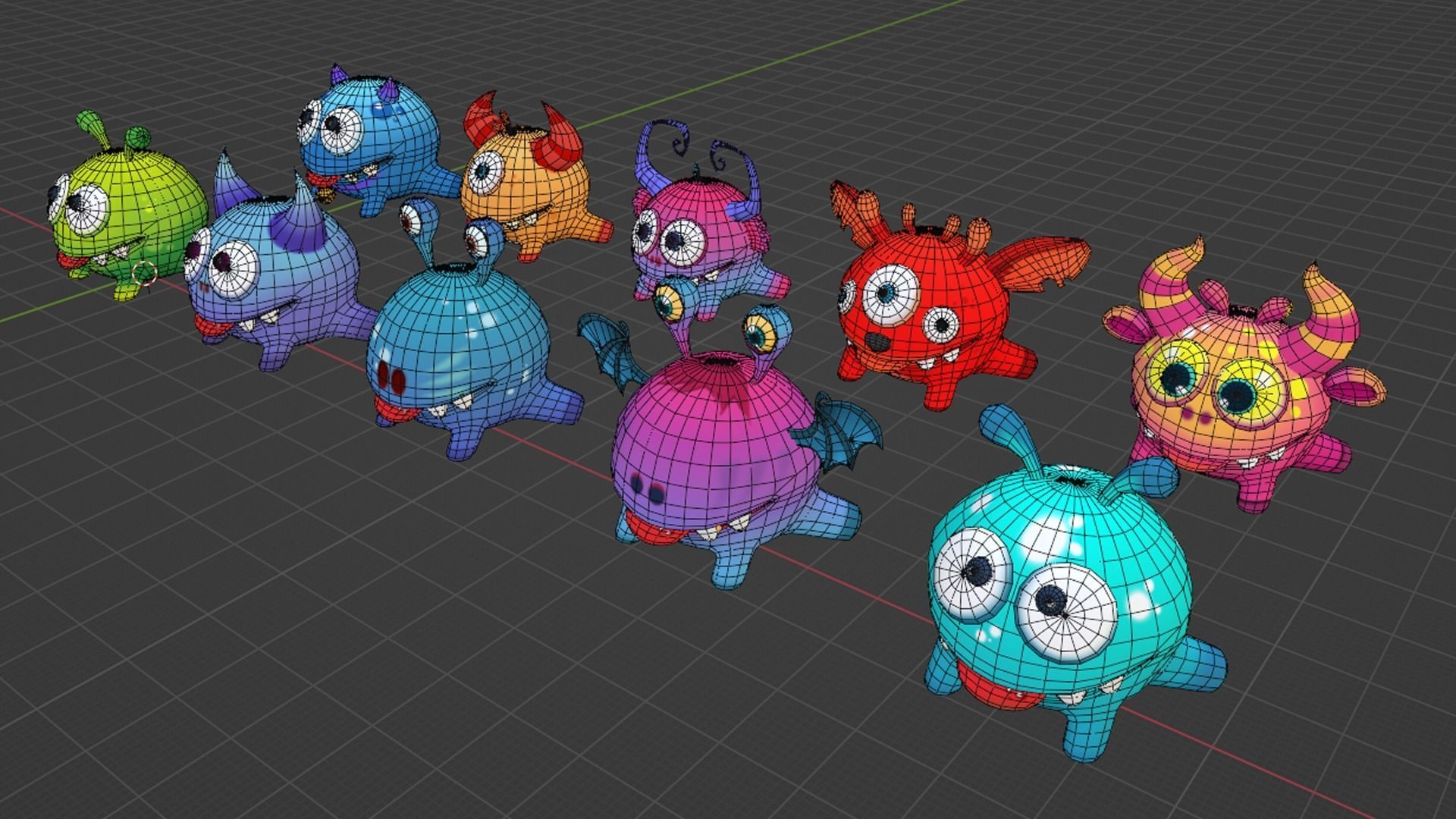 Cute Frog - Character Lowpolly Low-poly 3D model_4