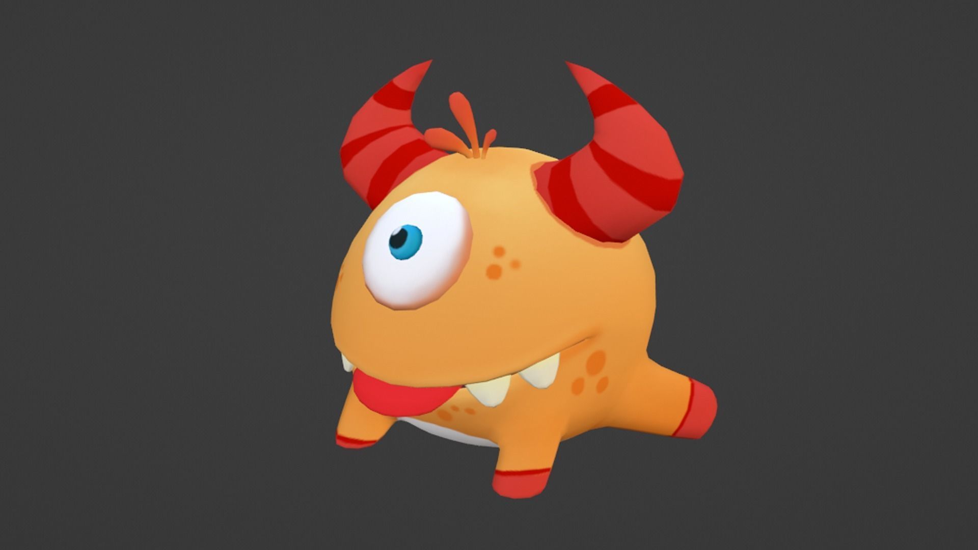 Cute Frog - Character Lowpolly Low-poly 3D model_11