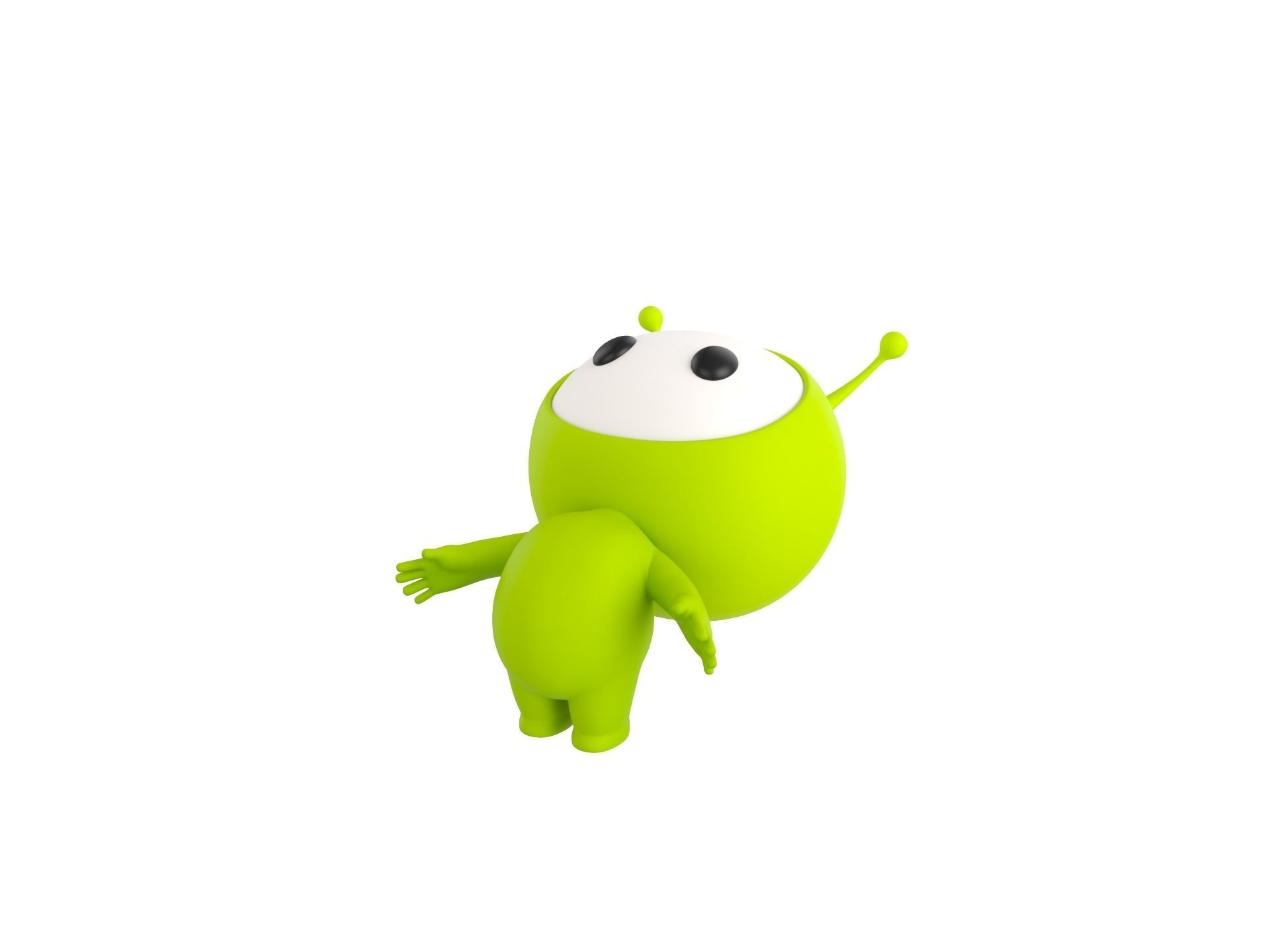 Character254 Rigged Mascot 3D model_4