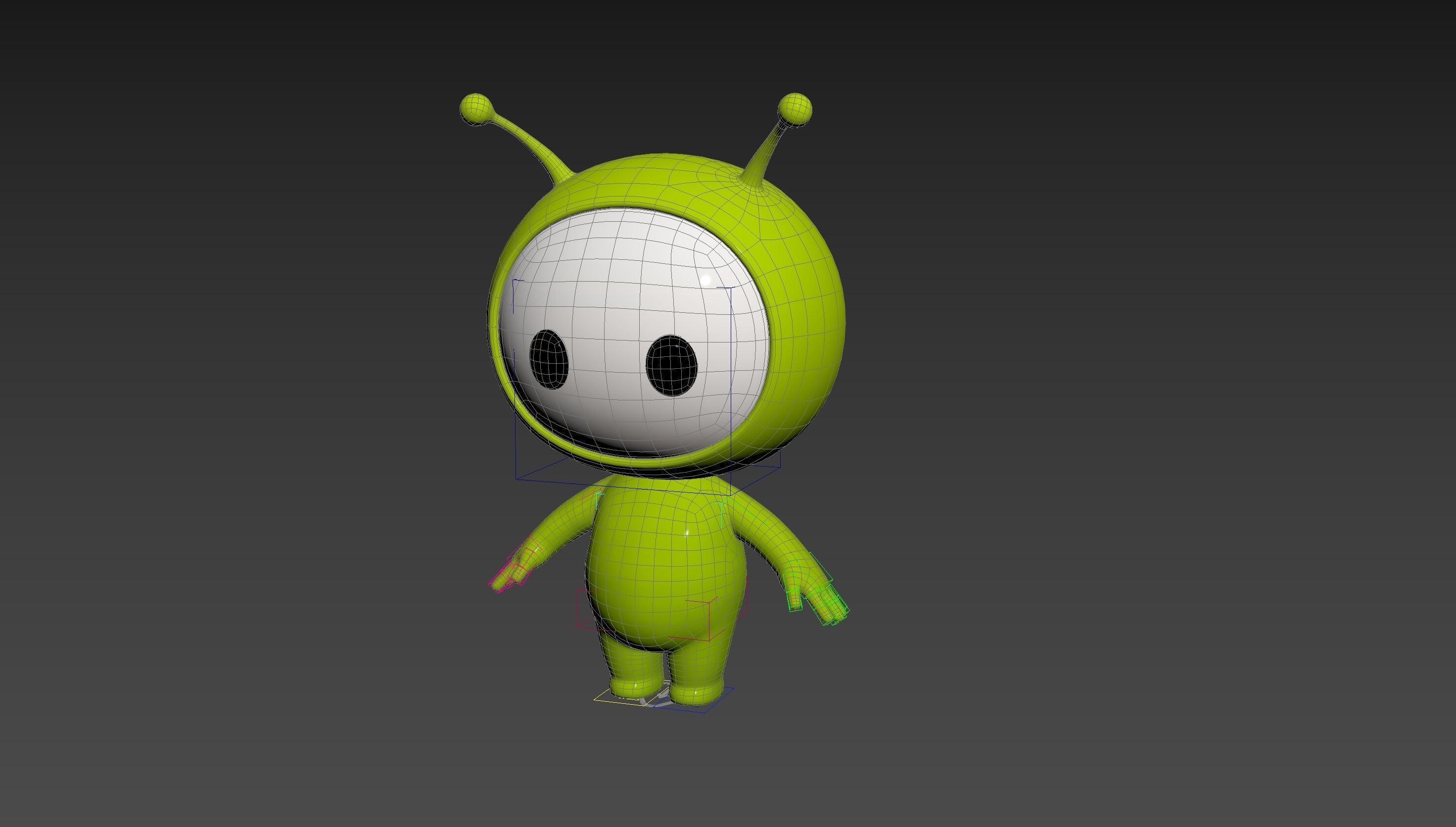 Character254 Rigged Mascot 3D model_37