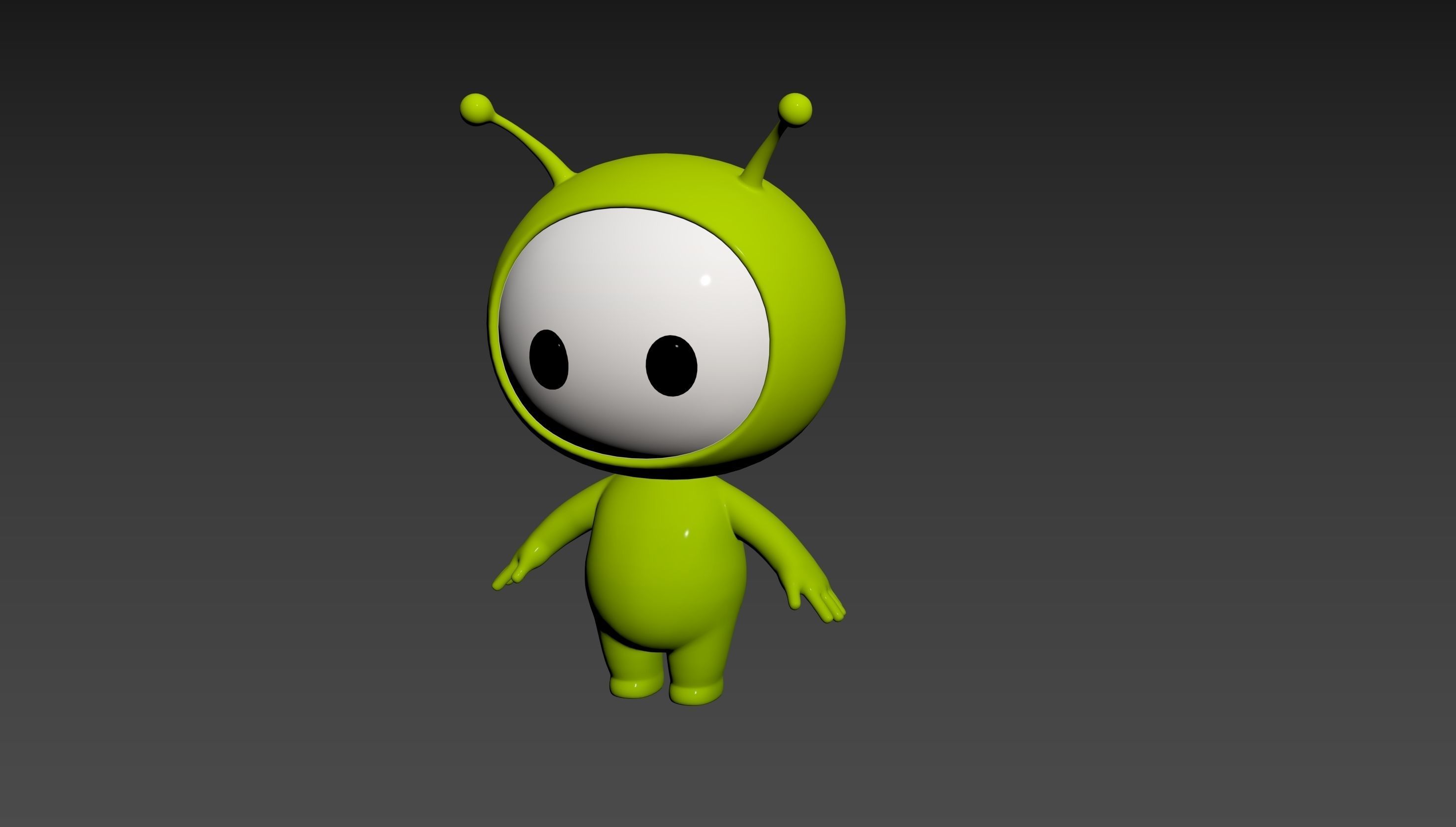 Character254 Rigged Mascot 3D model_16