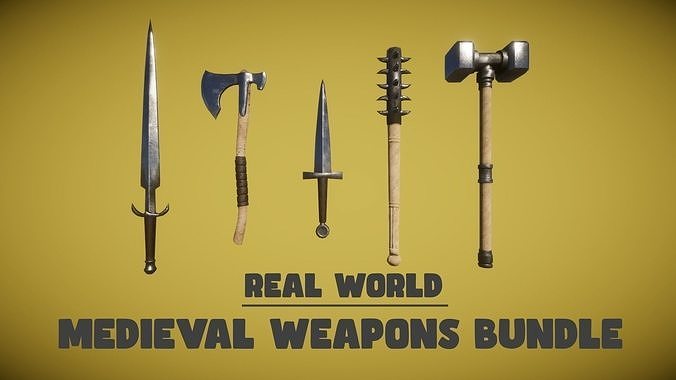 Real World - Medieval Weapons Bundle Low-poly 3D model