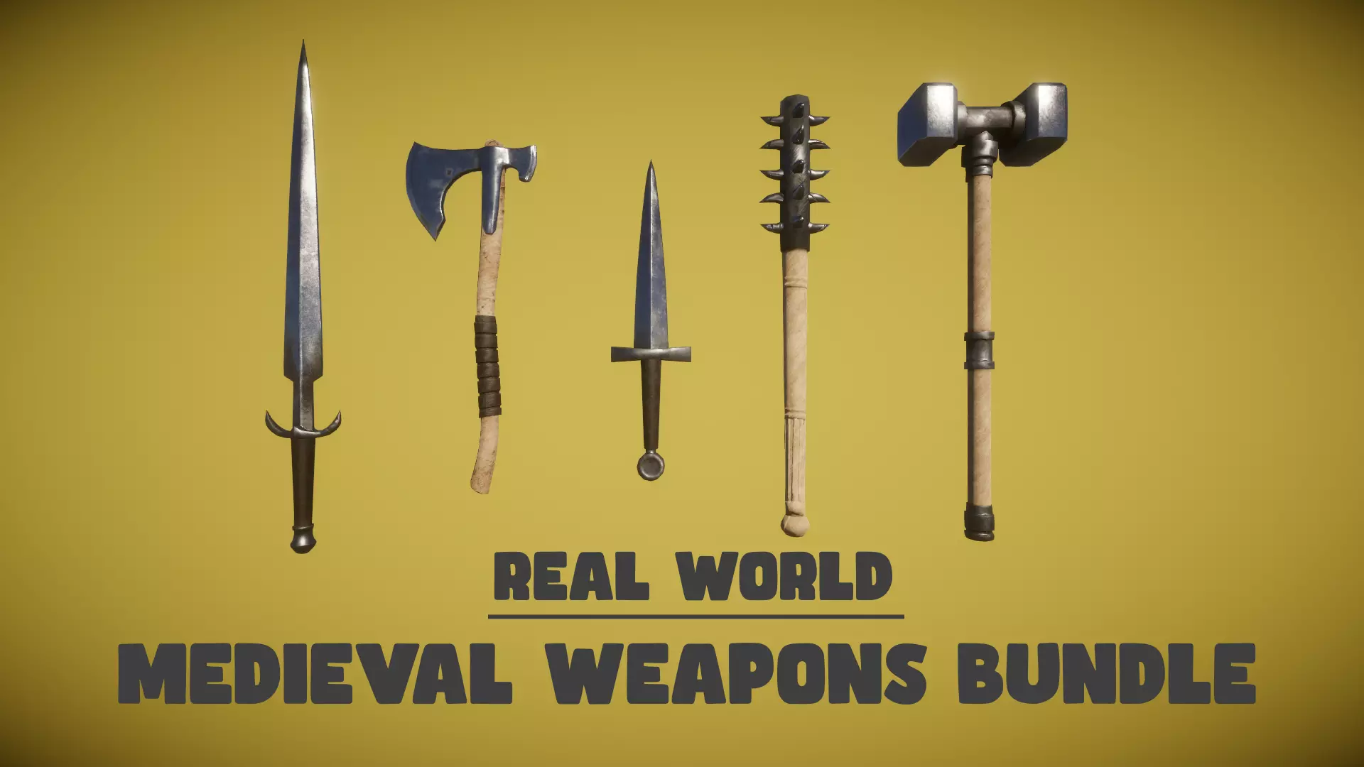 Real World - Medieval Weapons Bundle Low-poly 3D model_0