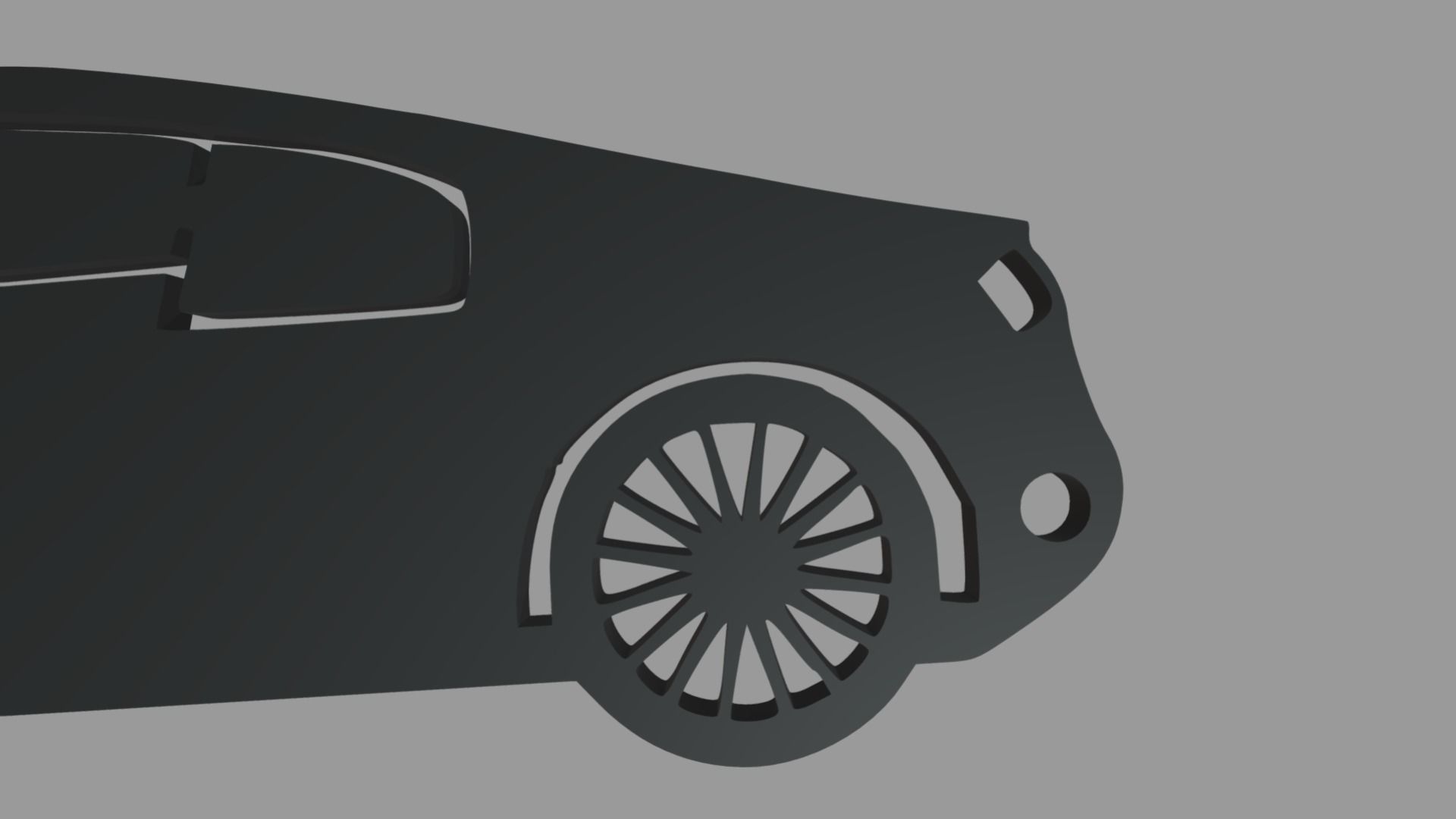 Audi R8 Key Ring Chain 3D print model_5